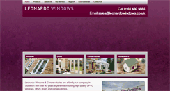 Desktop Screenshot of leonardowindows.com